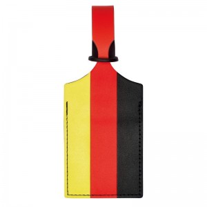 Akcesoria Damskie Longchamp LGP Travel Luggage tag Leather Czarne | PL8243MQ