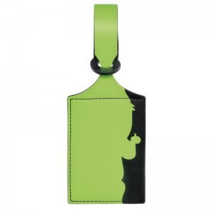 Akcesoria Damskie Longchamp LGP Travel Luggage tag Leather Zielone Głęboka | PL8219EB