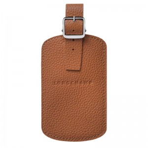 Akcesoria Damskie Longchamp Le FoulonnÉ Luggage tag Leather Caramel | PL8224IL