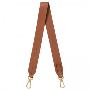 Akcesoria Damskie Longchamp Shoulder strap Leather Sienna | PL8640IL