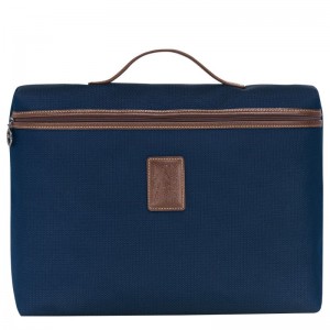 Aktówka Męskie Longchamp Boxford S Recycled canvas Niebieskie | PL7642EB