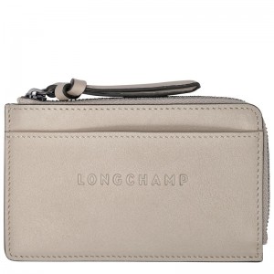 Etui na Karty Damskie Longchamp 3D Leather Clay | PL8529QM