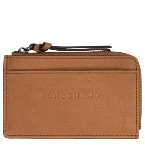 Etui na Karty Damskie Longchamp 3D Leather Natural | PL8526EB