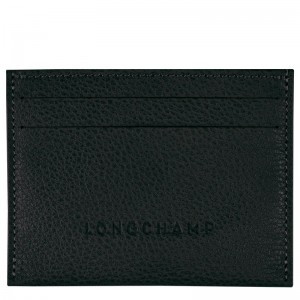 Etui na Karty Damskie Longchamp Le FoulonnÉ Leather Czarne | PL8499VR