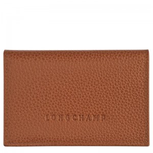 Etui na Karty Męskie Longchamp Le FoulonnÉ Leather Caramel | PL7366LI