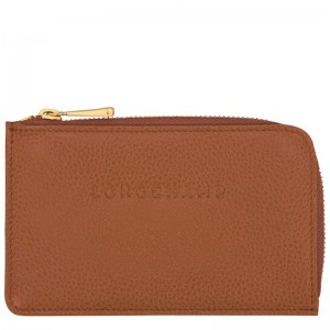 Etui na Karty Męskie Longchamp Le FoulonnÉ Leather Caramel | PL7360NW