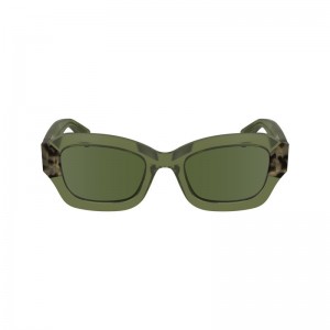 Okulary Przeciwsłoneczne Damskie Longchamp Acetate Khaki | PL7949IL