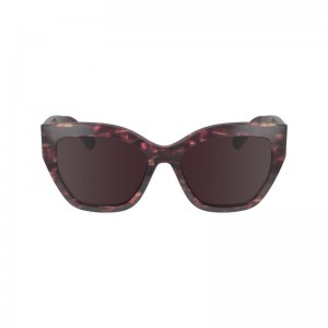 Okulary Przeciwsłoneczne Damskie Longchamp Fall-Winter 2023 Collection Acetate Czerwone | PL7927VR