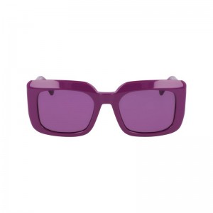 Okulary Przeciwsłoneczne Damskie Longchamp Acetate Violet | PL7923LI