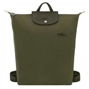 Plecaki Damskie Longchamp Le Pliage M Canvas Forest | PL8751GS