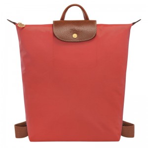 Plecaki Damskie Longchamp Le Pliage Original M Canvas Tomato | PL8768XY