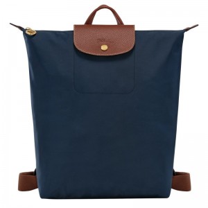 Plecaki Damskie Longchamp Le Pliage Original M Canvas Granatowe | PL8763MQ