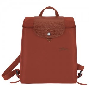 Plecaki Męskie Longchamp Le Pliage Green M Recycled canvas Chestnut | PL7542WN