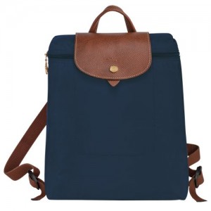 Plecaki Męskie Longchamp Le Pliage Original M Recycled canvas Granatowe | PL7535YX