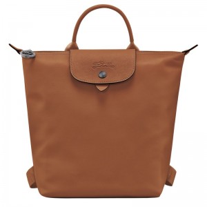 Plecaki Męskie Longchamp Le Pliage Xtra S Leather Cognac | PL7556HA