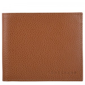 Portfele Damskie Longchamp Le FoulonnÉ Leather Caramel | PL8590PJ