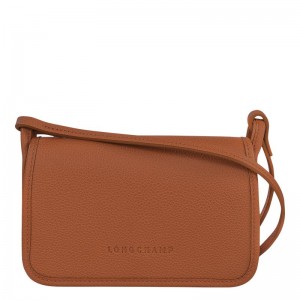 Portfele Damskie Longchamp Le FoulonnÉ XS Clutch Leather Caramel | PL8568DF