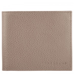 Portfele Męskie Longchamp Le FoulonnÉ Leather Turtledove | PL7407VR