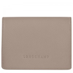 Portfele Męskie Longchamp Le FoulonnÉ Leather Turtledove | PL7404ZU