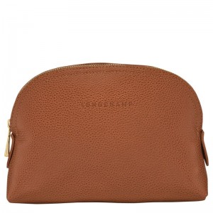 Pouches Damskie Longchamp Le FoulonnÉ Leather Caramel | PL8719KO