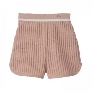 Spodnie Damskie Longchamp Short Knit Nude | PL7819LI