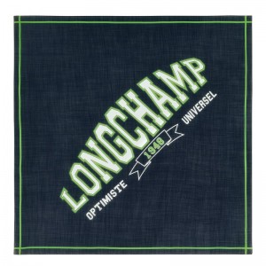 Stoles Męskie Longchamp Le Pliage University Scarf Wool Granatowe | PL7065IL