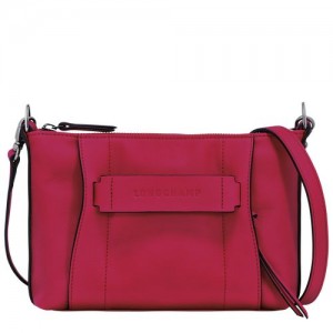 Torba Crossbody Damskie Longchamp 3D S Leather Magenta | PL8912ZU