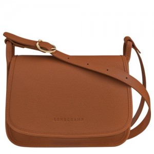 Torba Crossbody Damskie Longchamp Le FoulonnÉ M Leather Caramel | PL8920NW