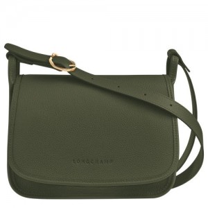 Torba Crossbody Damskie Longchamp Le FoulonnÉ M Leather Khaki | PL8903AH