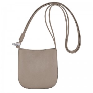 Torba Crossbody Damskie Longchamp Le Roseau S Leather Clay | PL8965XY