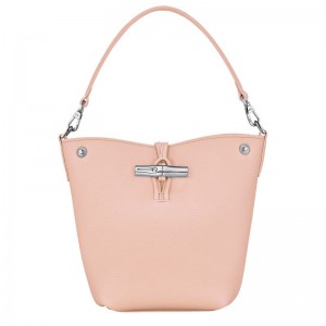 Torba Crossbody Damskie Longchamp Le Roseau XS Bucket Leather Ballerina | PL8947EB