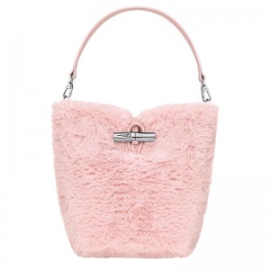 Torba Crossbody Damskie Longchamp Le Roseau XS Bucket Canvas Ballerina | PL8946WN