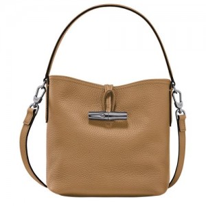 Torba Crossbody Damskie Longchamp Le Roseau Essential XS Bucket Leather Fawn | PL8937IL