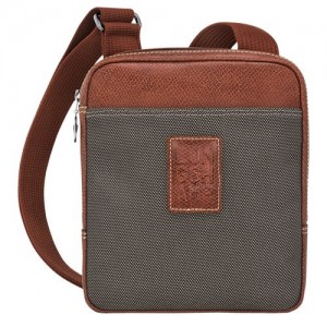 Torba Crossbody Męskie Longchamp Boxford XS Recycled canvas Brązowe | PL7579FD