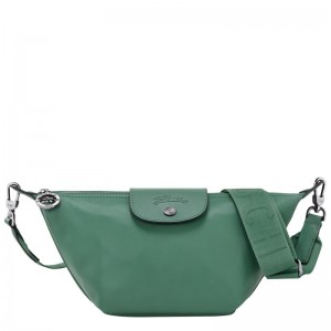 Torba Crossbody Męskie Longchamp Le Pliage Xtra XS Leather Sage | PL7604SG