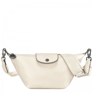 Torba Crossbody Męskie Longchamp Le Pliage Xtra XS Leather Ecru | PL7600IL