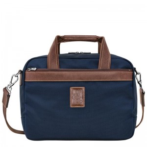 Torby Podróżne Męskie Longchamp Boxford S Recycled canvas Niebieskie | PL7241DF