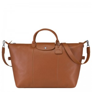 Torby Podróżne Męskie Longchamp Le FoulonnÉ S Leather Caramel | PL7225RV