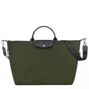 Torby Podróżne Męskie Longchamp Le Pliage Energy S Recycled canvas Khaki | PL7244HA