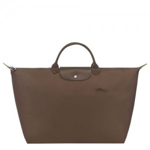 Torby Podróżne Męskie Longchamp Le Pliage Green S Recycled canvas Terra | PL7196ZU