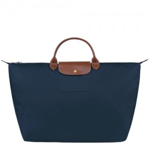 Torby Podróżne Męskie Longchamp Le Pliage Original S Recycled canvas Granatowe | PL7218AH