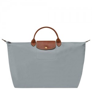 Torby Podróżne Męskie Longchamp Le Pliage Original S Recycled canvas Steel | PL7216DF