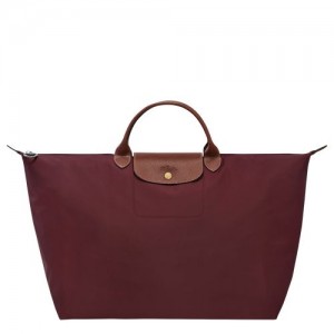 Torby Podróżne Męskie Longchamp Le Pliage Original S Recycled canvas Bordowe | PL7214GS