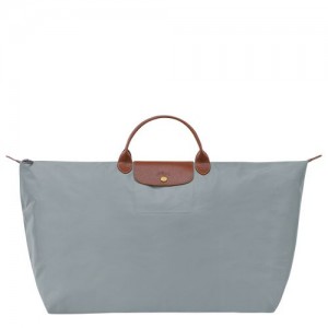 Torby Podróżne Męskie Longchamp Le Pliage Original M Recycled canvas Steel | PL7209ZU