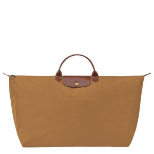 Torby Podróżne Męskie Longchamp Le Pliage Original M Recycled canvas Fawn | PL7208XY