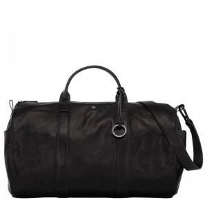 Torby Podróżne Męskie Longchamp Parisis S Duffle bag Leather Czarne | PL7245JP