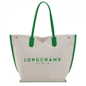 Torby Przez Ramię Damskie Longchamp Essential L Tote Canvas Zielone | PL8829SG