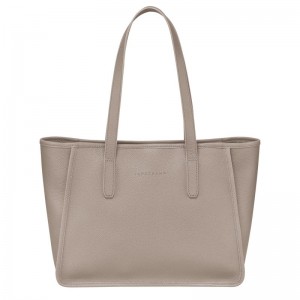 Torby Przez Ramię Damskie Longchamp Le FoulonnÉ L Tote Leather Turtledove | PL8866MQ