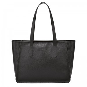 Torby Przez Ramię Damskie Longchamp Le FoulonnÉ L Tote Leather Czarne | PL8864BE