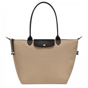 Torby Przez Ramię Damskie Longchamp Le Pliage Energy L Tote Recycled canvas Clay | PL8897TC